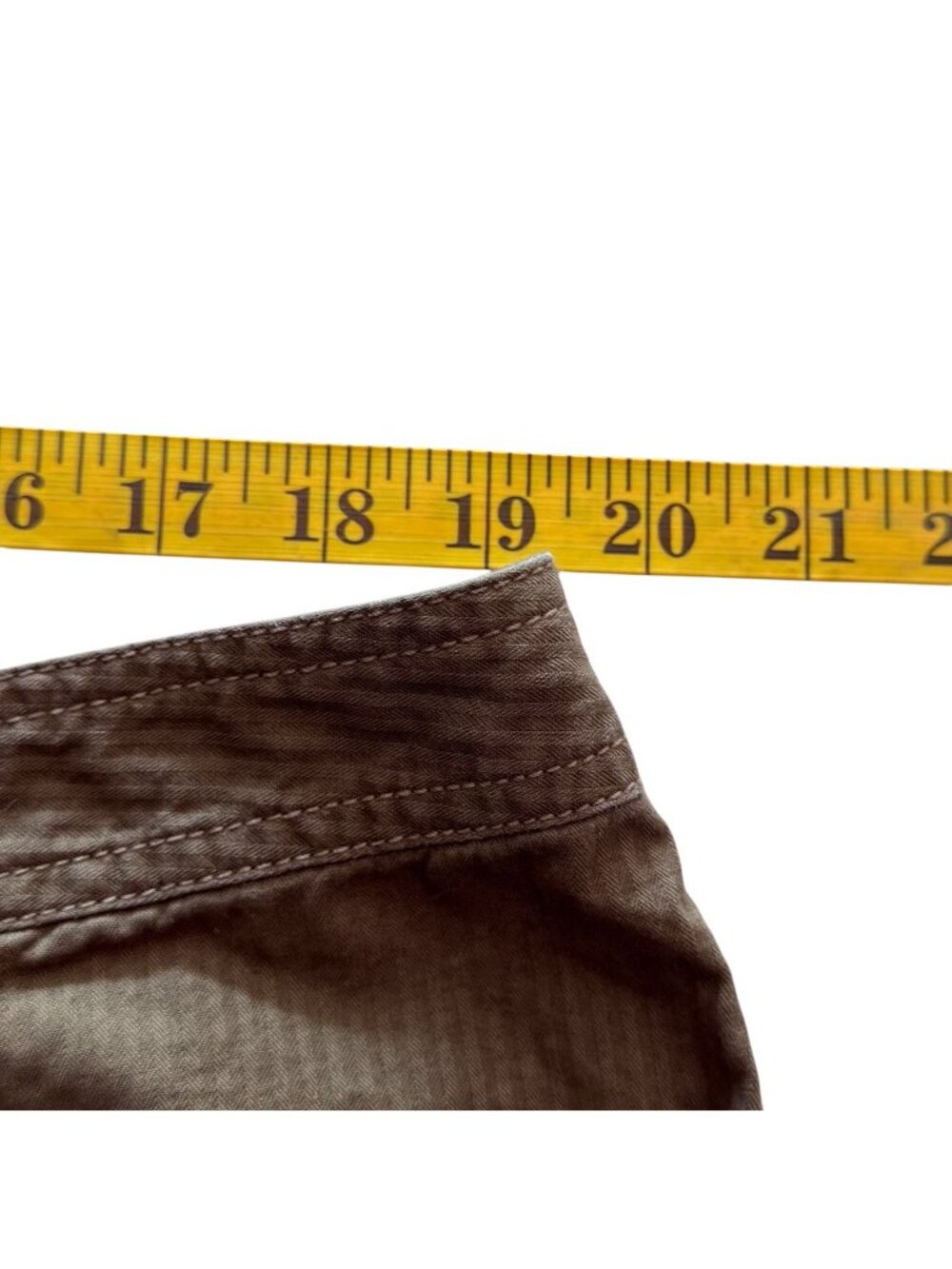 J Jill Shorts Size 18 Green Striped Genuine Fit Below Waist Relaxed Fit Cotton - Picture 12 of 15